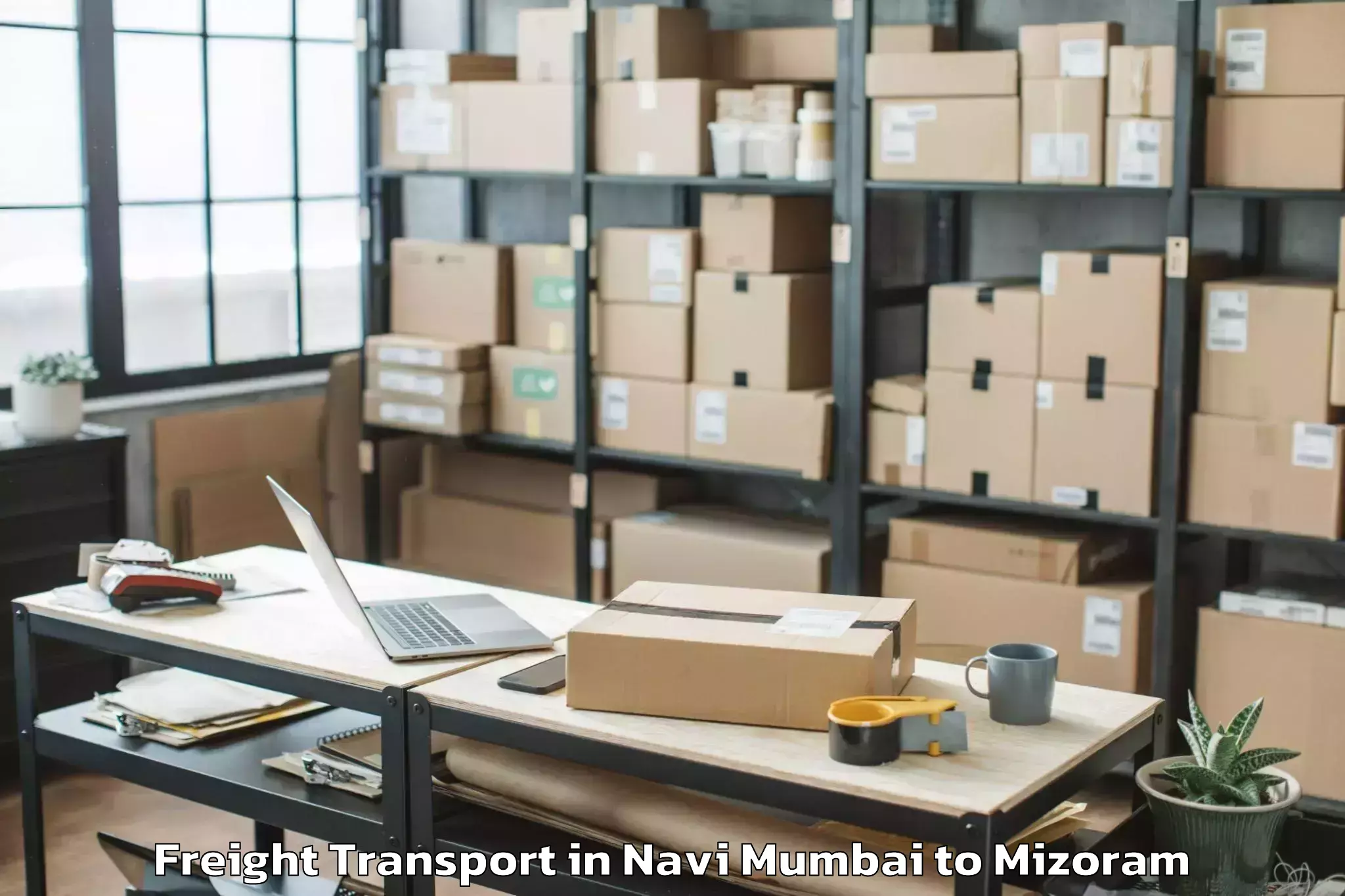 Easy Navi Mumbai to Khawzawl Freight Transport Booking